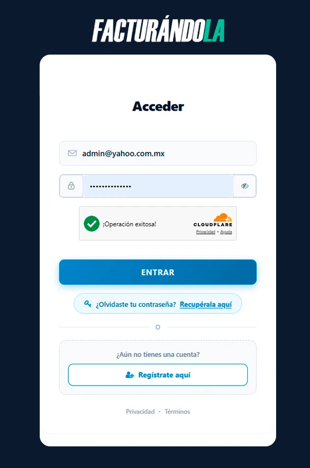 Accede o crea tu cuenta